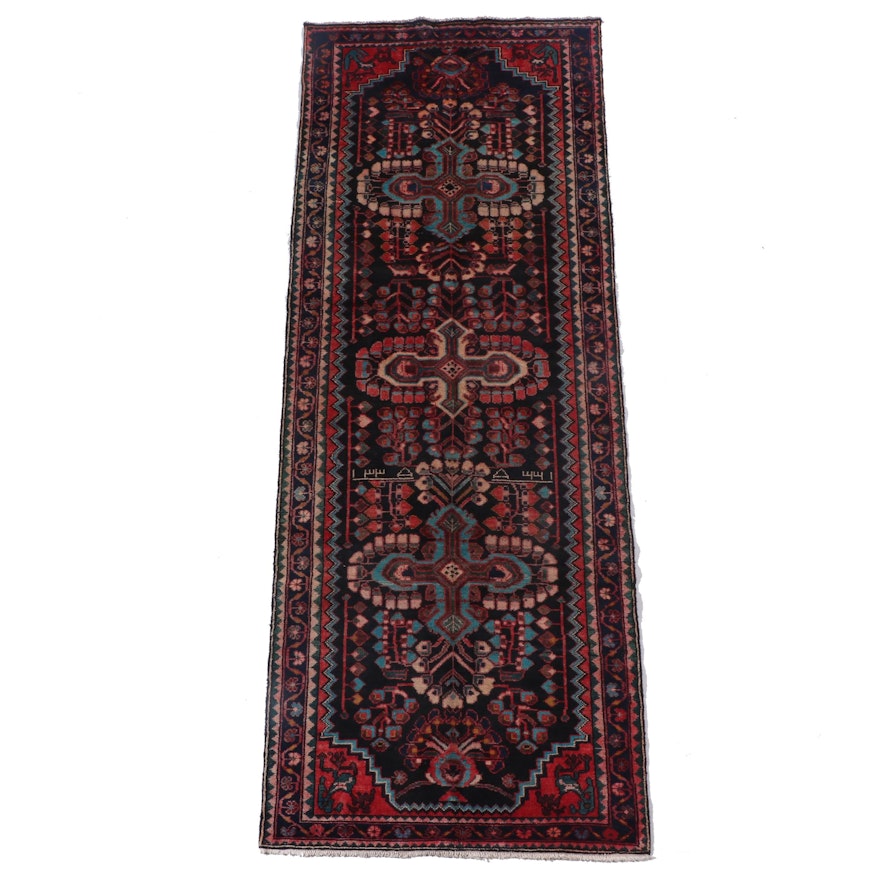 3'9 x 10'2 Hand-Knotted Persian Lilihan Long Rug