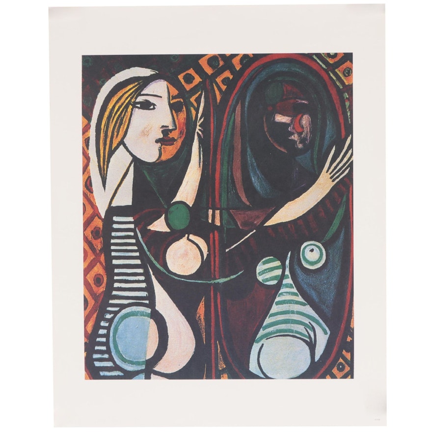 Offset Lithograph After Pablo Picasso "Girl before a Mirror," 21st Century
