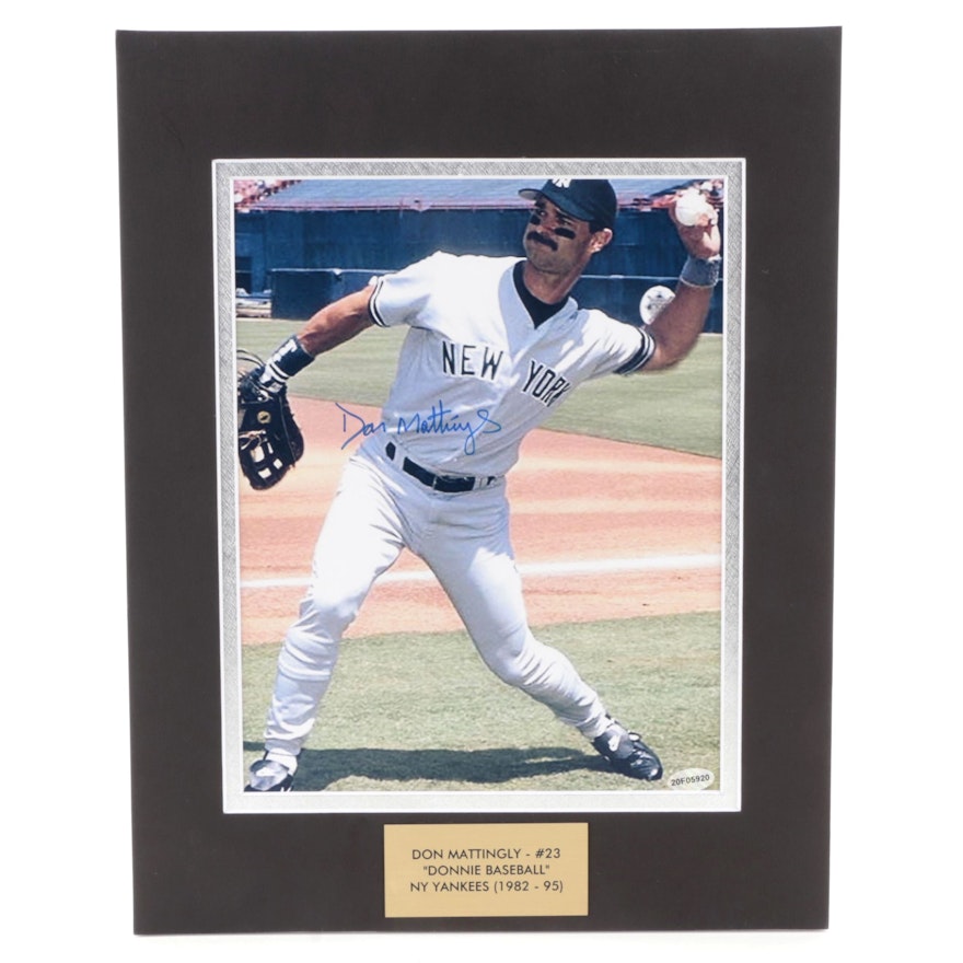 Don Mattingly "Donnie Baseball" Signed NY Yankees (1982-1995) Photo Print