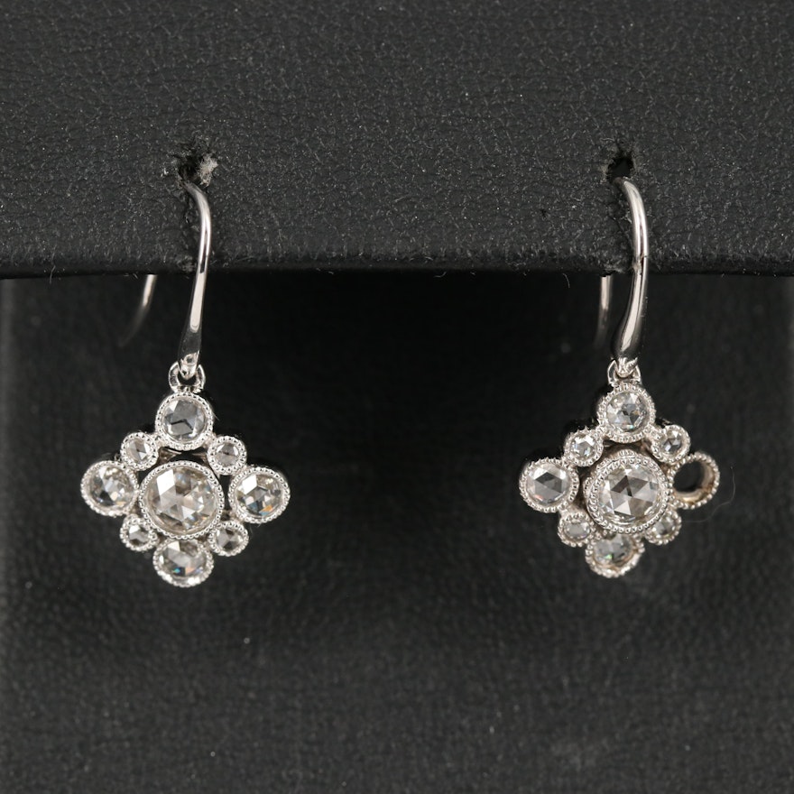 18K 0.75 CTW Diamond Earrings