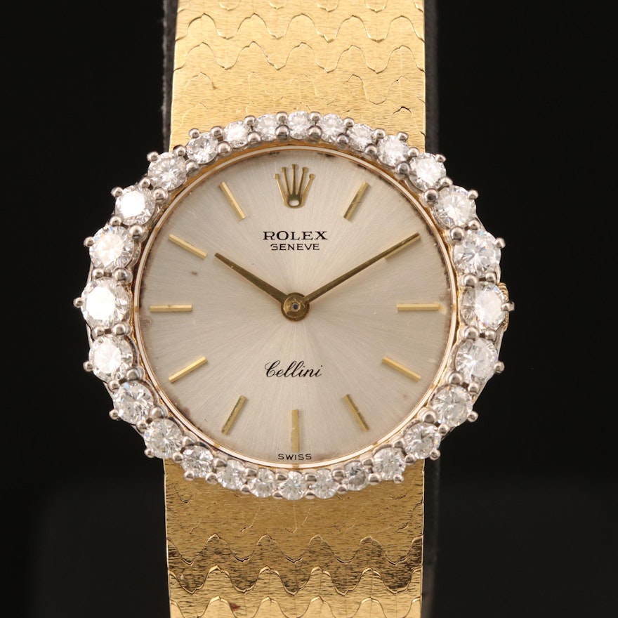 18K Rolex Cellini 1.75 CTW  Diamond Wristwatch