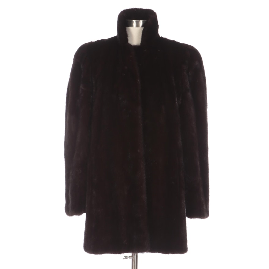 Mahogany Mink Fur Coat from the The Evans Collection