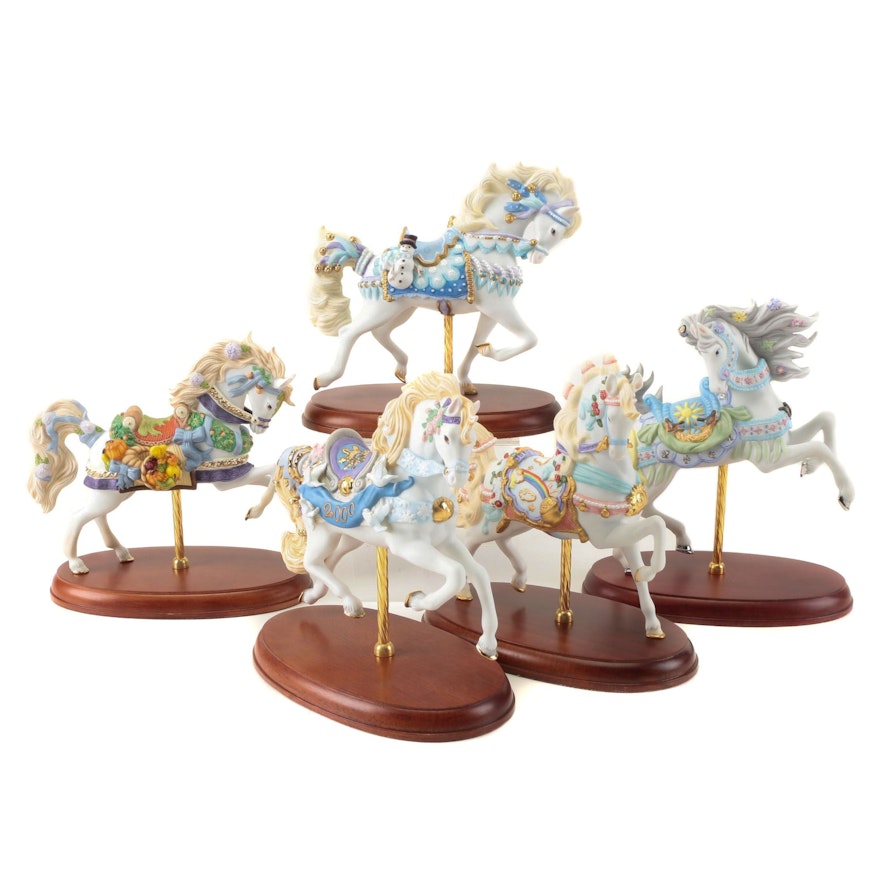 Lenox "Rainbow", "Autumn Harvest" and Other Porcelain Carousel Horses