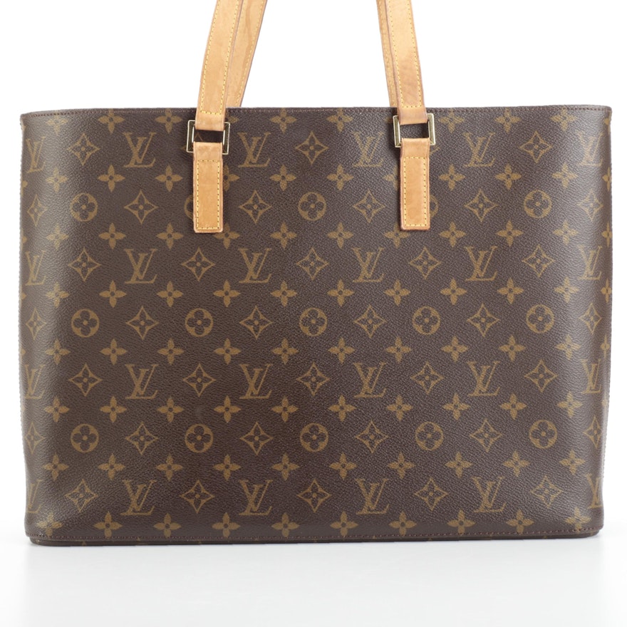 Louis Vuitton Luco Tote Bag in Monogram Canvas and Vachetta Leather