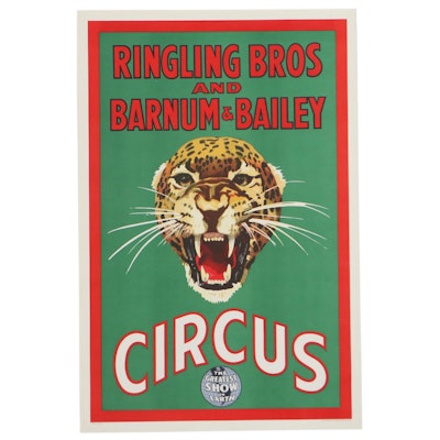Ringling Bros. and Barnum & Bailey Circus Lithograph Poster, 1940s