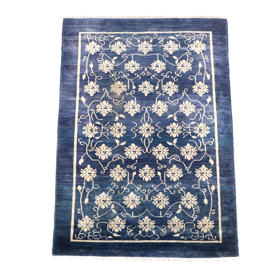 4'7 x 6'9 Hand-Knotted Pakistani Gabbeh Area Rug