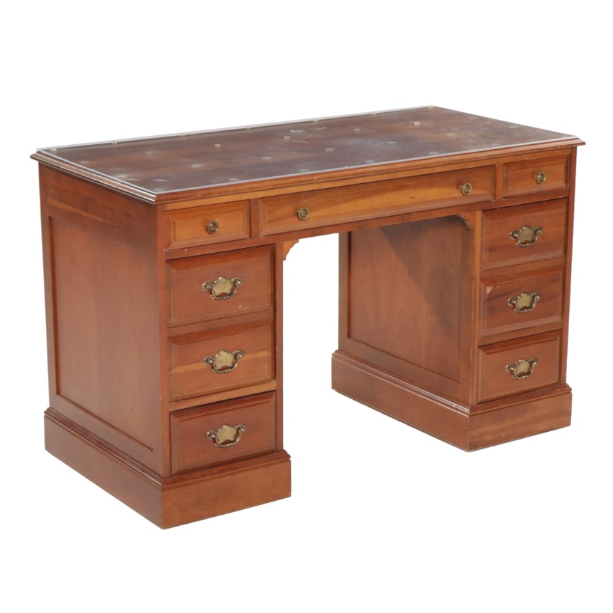Maddox of Jamestown Cherry Kneehole Desk, Mid to Late 20th Century