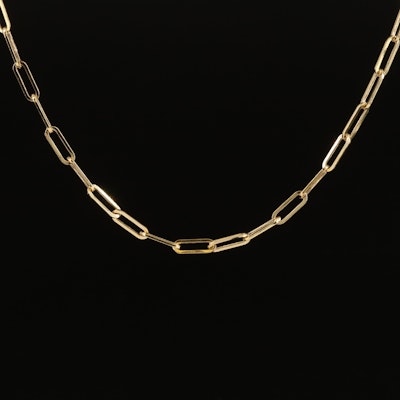 EFFY 14K Elongated Oval Chain Necklace