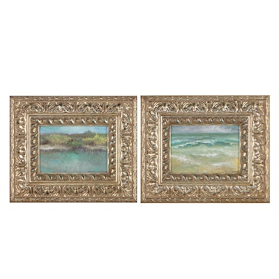 Robert Riddle-Baker Acrylic Seascape Paintings, 2021