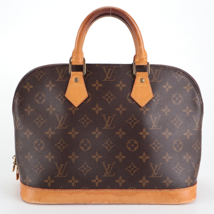 Louis Vuitton Alma PM in Monogram Coated Canvas and Vachetta Leather