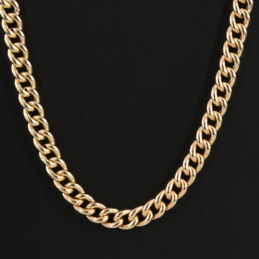 Italian 14K Curb Chain Necklace