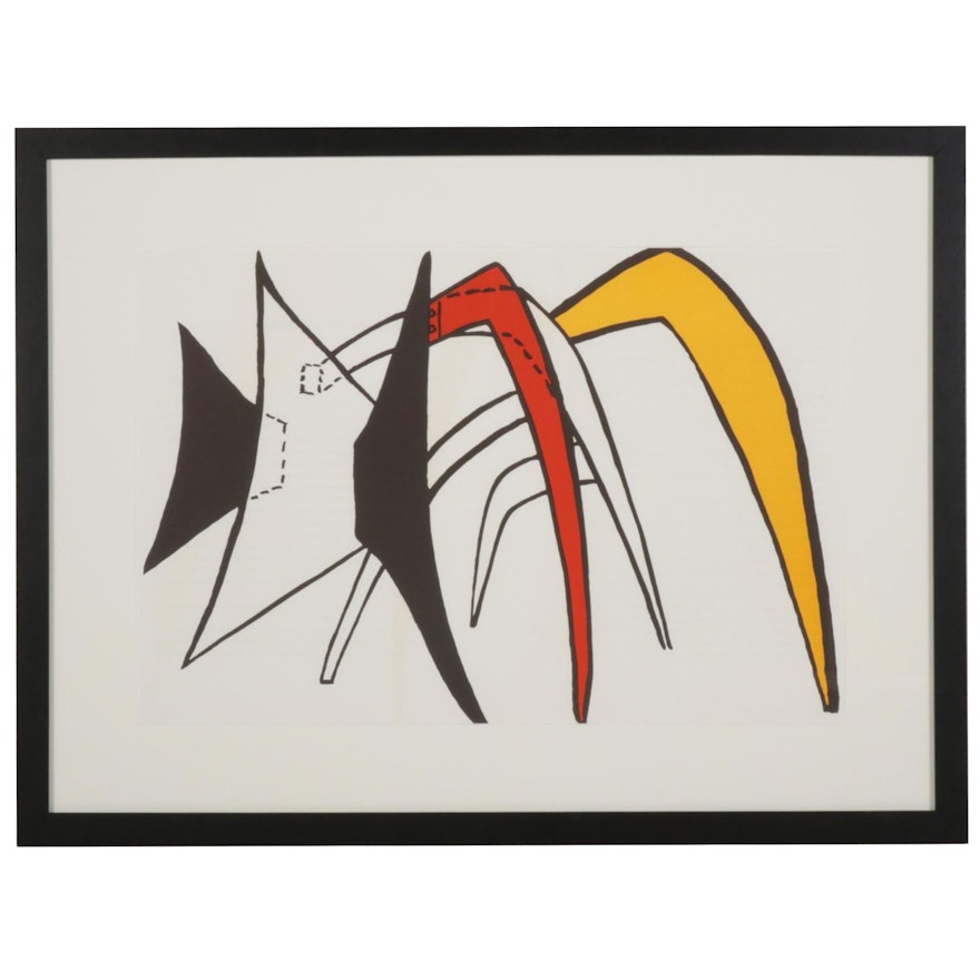 Alexander Calder Double-Page Color Lithograph for "Derrière le Miroir," 1963