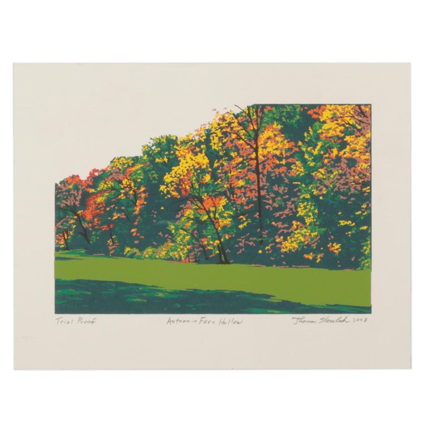 Thomas Norulak Serigraph "Autumn in Fern Hollow," 2008
