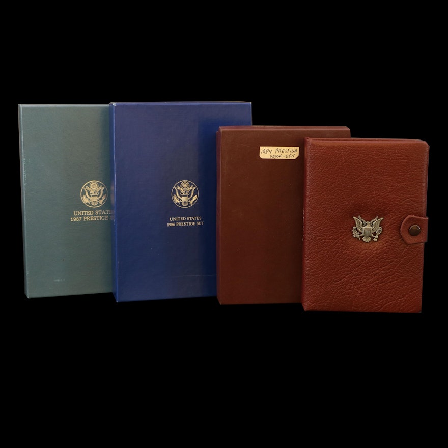 1983, 1984, 1986, and 1987 U.S. Mint Prestige Sets