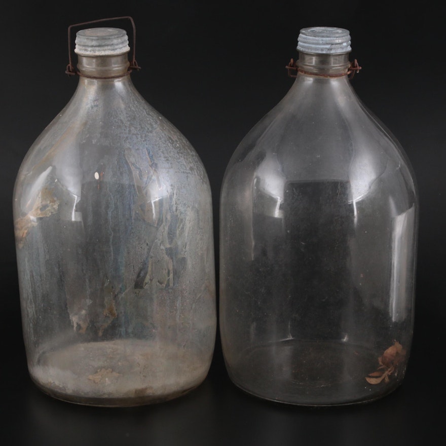 Owens-Illinois Glass Co. Mold Blown Glass Bottles, Early to Mid-20th C.