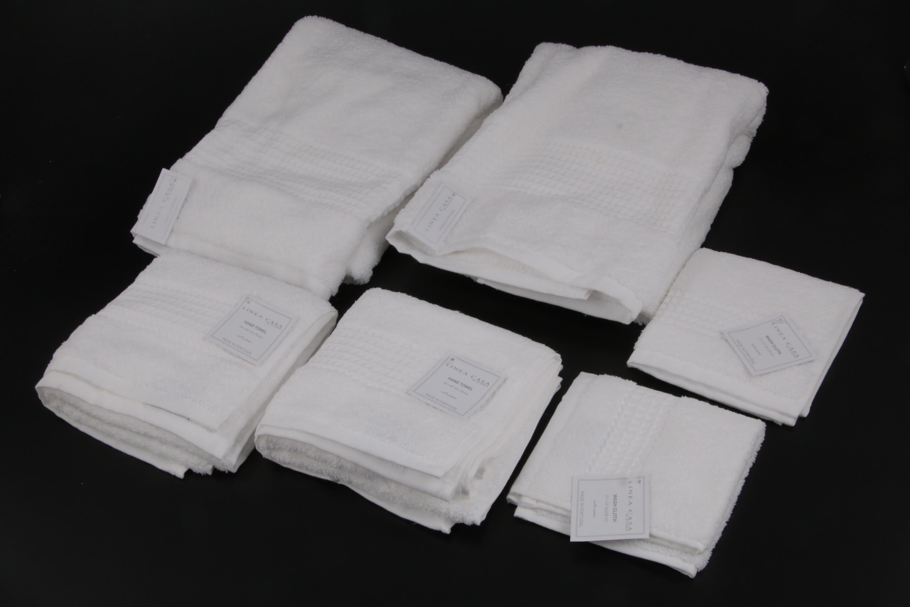 Sferra Linea Casa Cotton Bath Linens and Edward Boutross Embroidered