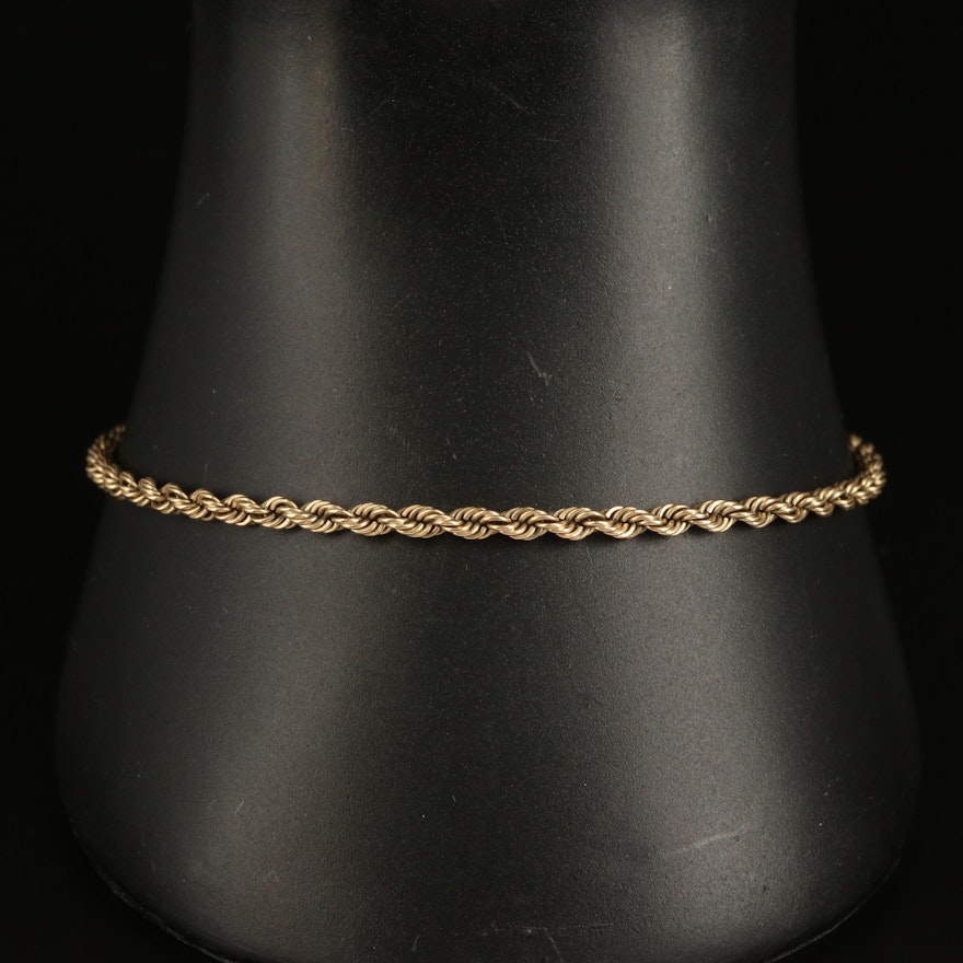 14K Braided Chain Bracelet
