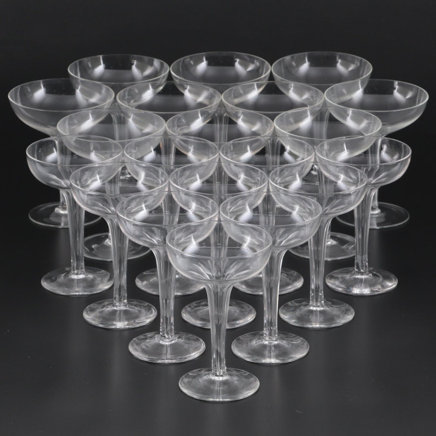 Glass Hollow Stem Champagne Coupes