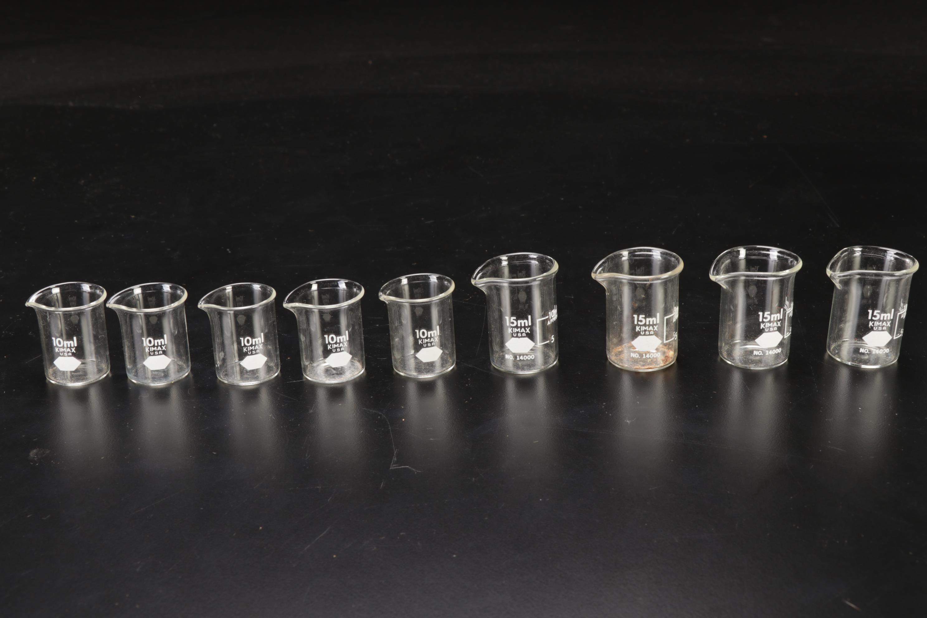 Glass Chemistry Beakers, Spiral Condensers, Flasks, Syringes and More ...