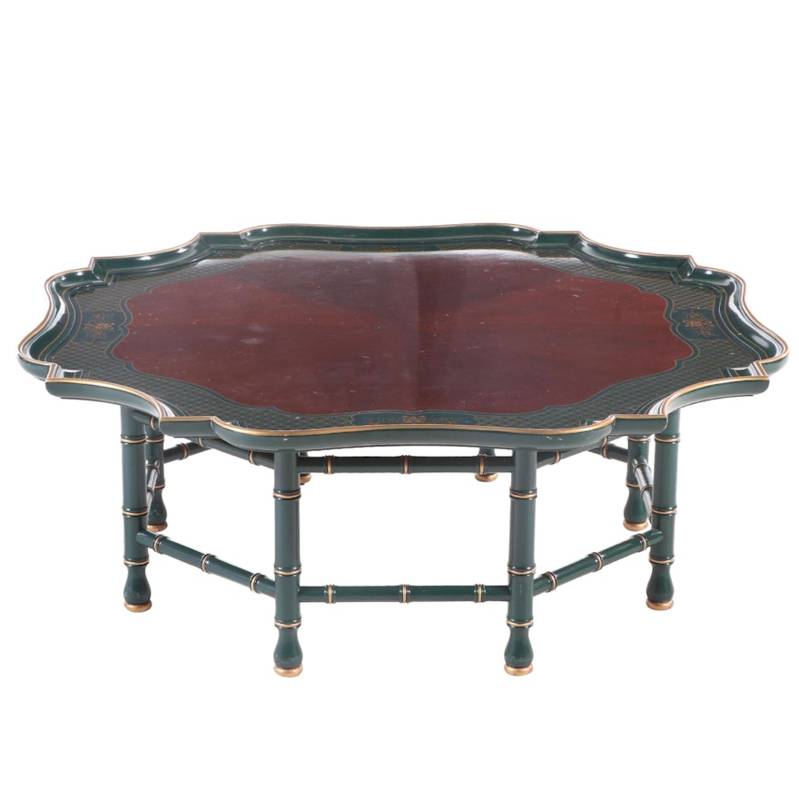 Kindel Furniture George III Style Paint-Decorated Mahogany Coffee Table