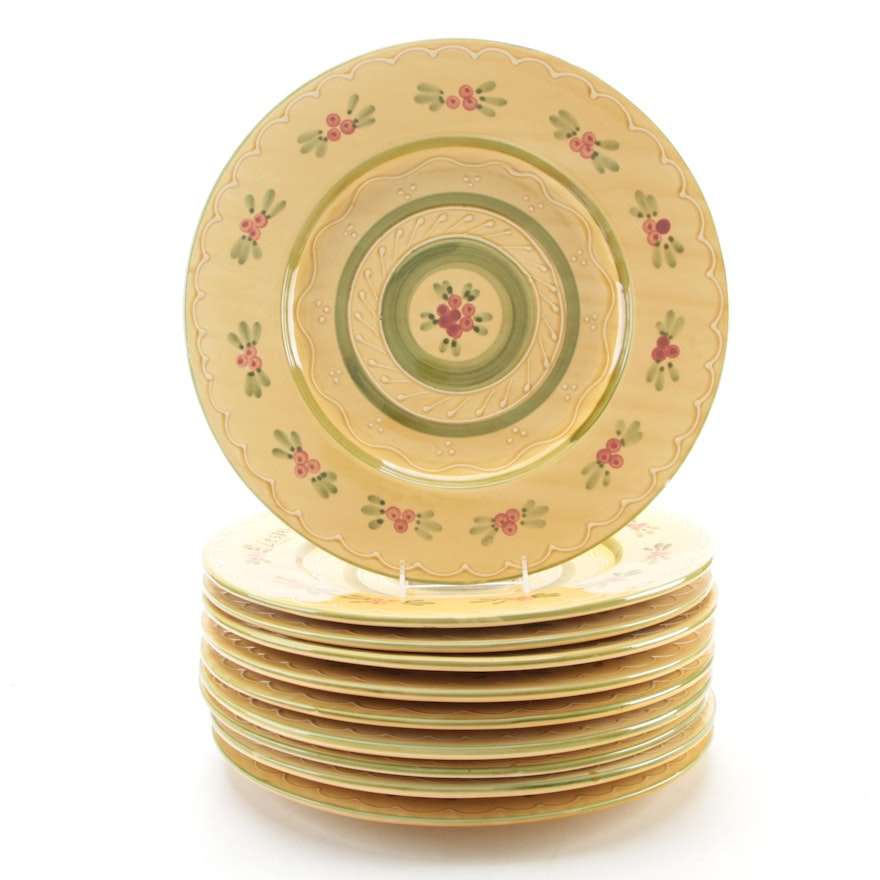 Italian Hand-Painted Ceramic Charger Plates