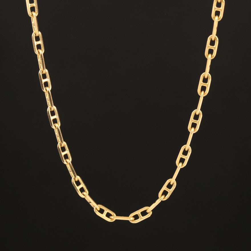 Italian 14K Mariner Chain Necklace