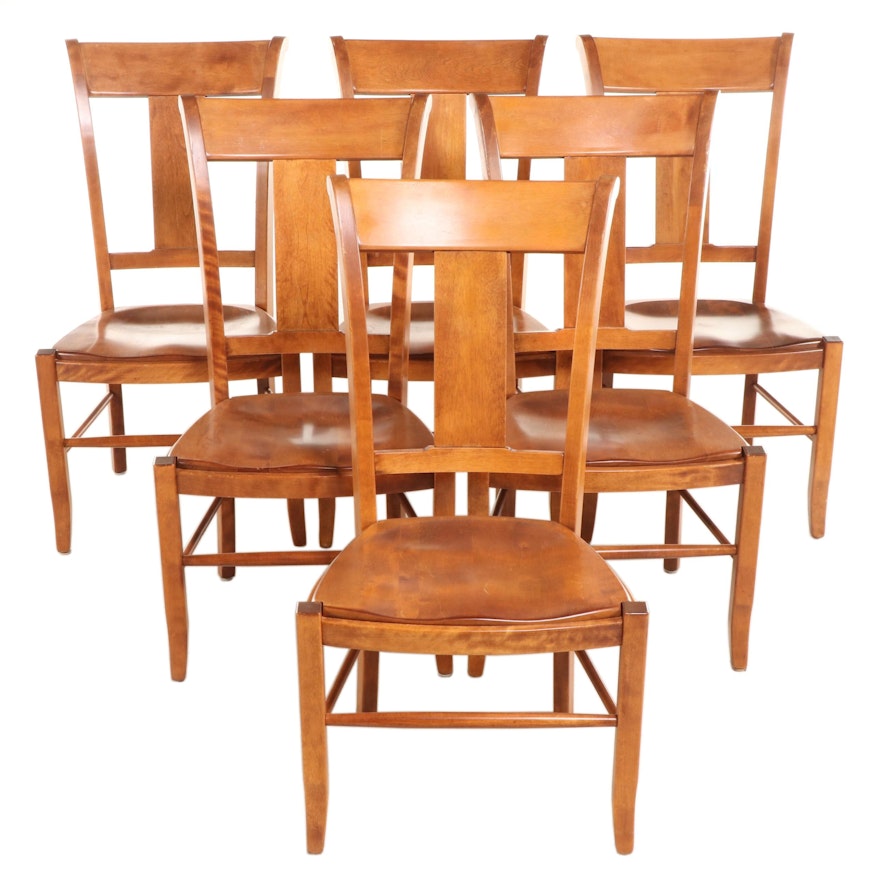 Six Nichols & Stone "Provence" Birch and Maple Dining Chairs