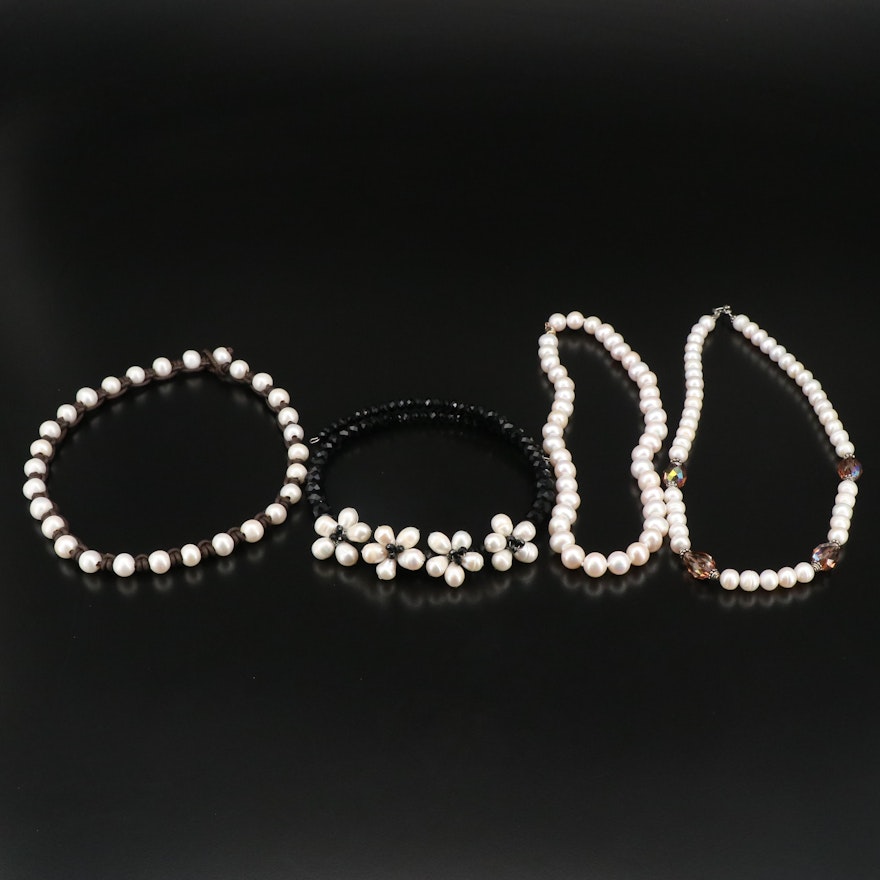 Sterling Pearl Necklace Collection