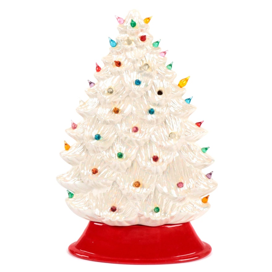 Ceramic Christmas Tree Light, Mid to Late 20th Century