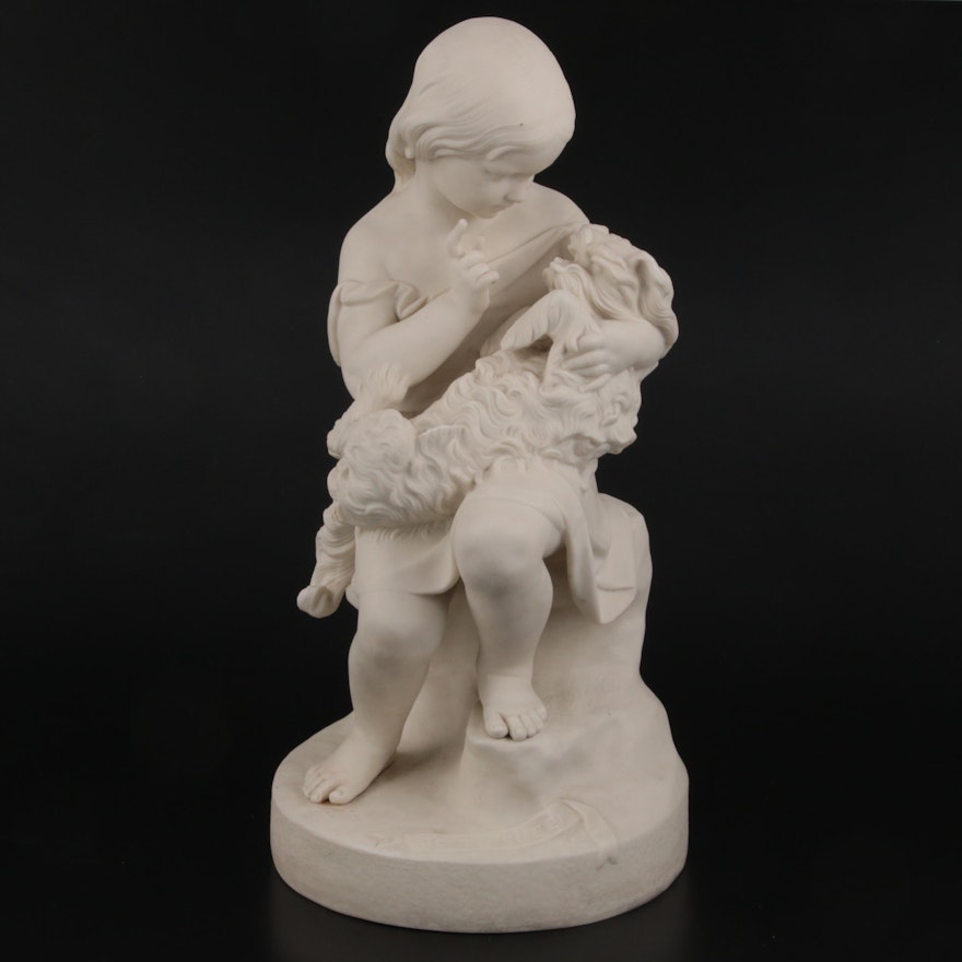 Copeland Parian Porcelain Figure After Joseph Durham "Go to Sleep"