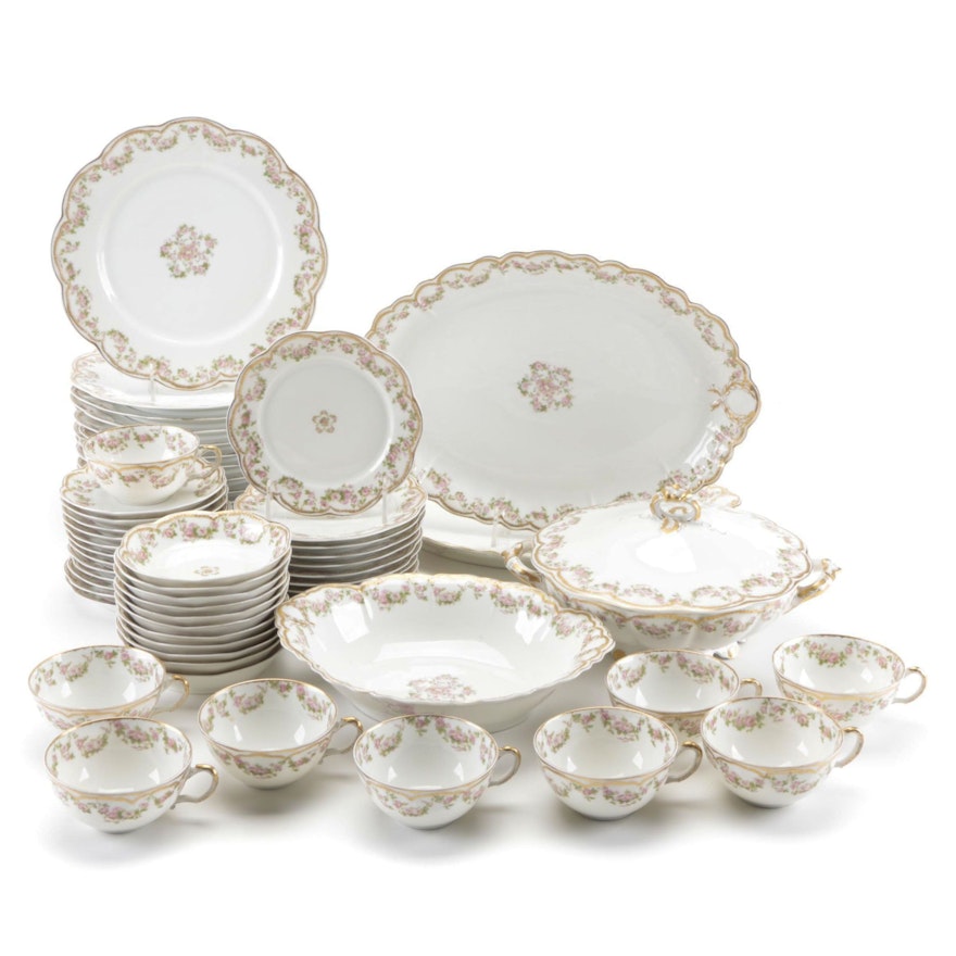 Haviland Limoges Floral Swag Porcelain Dinnerware and Serving Pieces