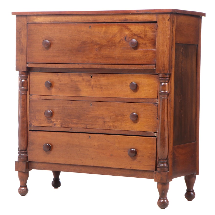 Empire Cherry and Poplar Chest of Drawers, Mid-19th Century