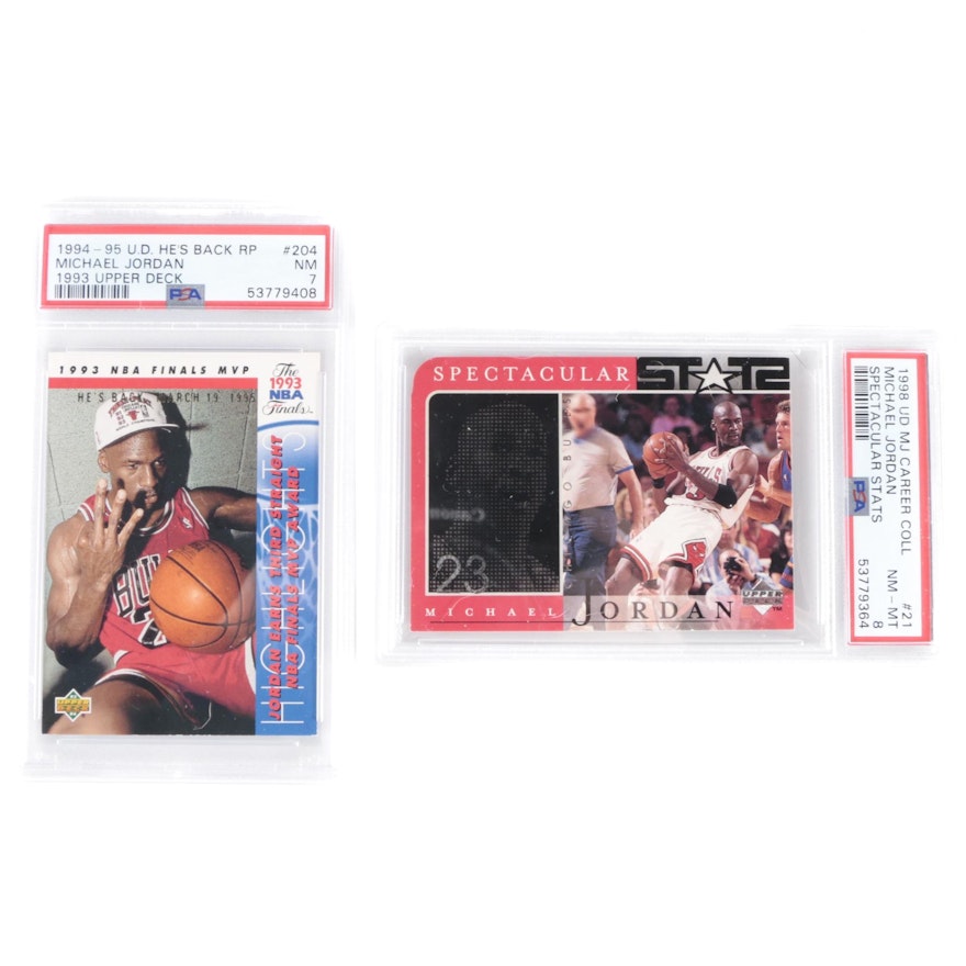 1990s Michael Jordan Upper Deck PSA Graded Chicago Bulls Basketball Cards