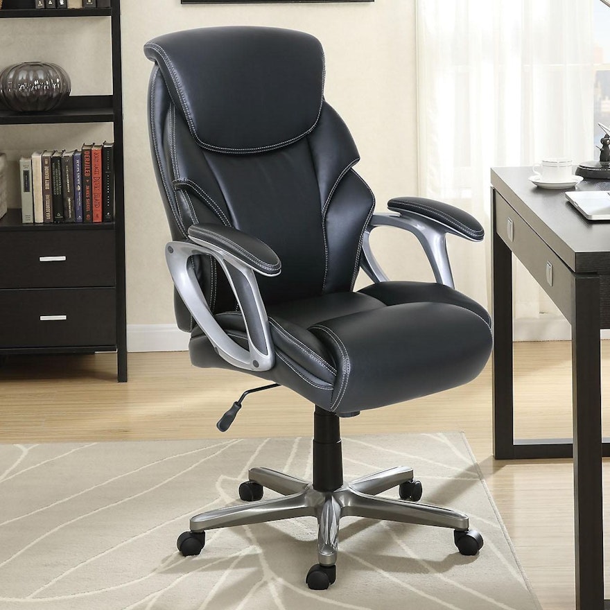 Serta Black Bonded Leather Manager's Office Chair