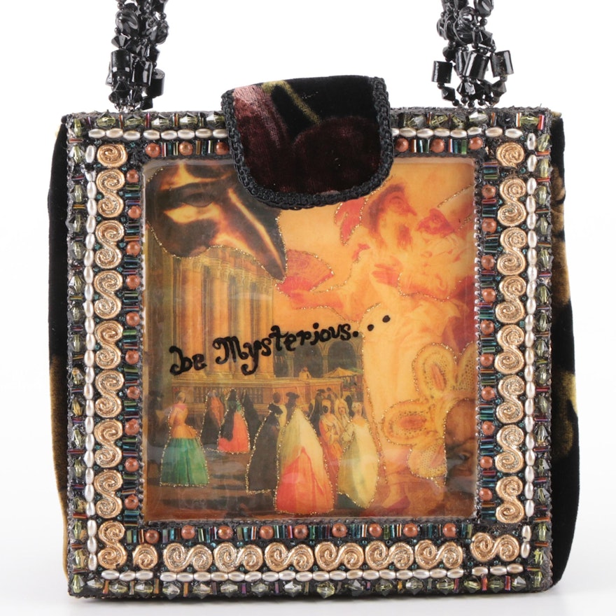 Mary Frances Masquerade Be Mysterious... Embellished Bag