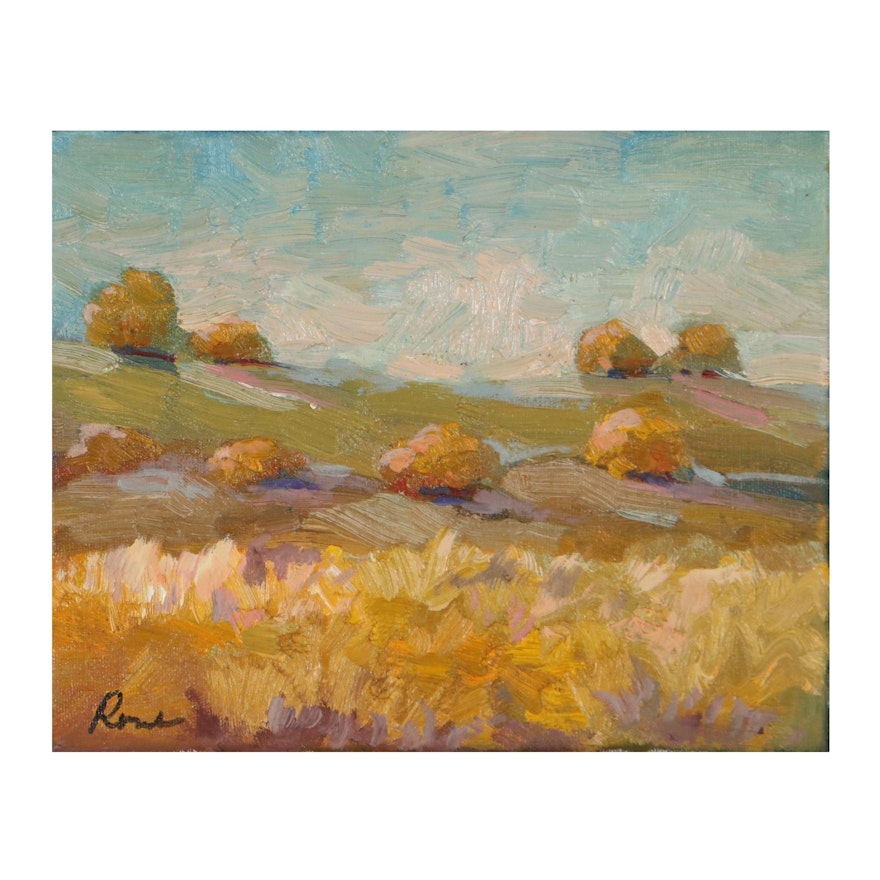 Sally Rosenbaum Landscape Oil Painting "Summer Fields"