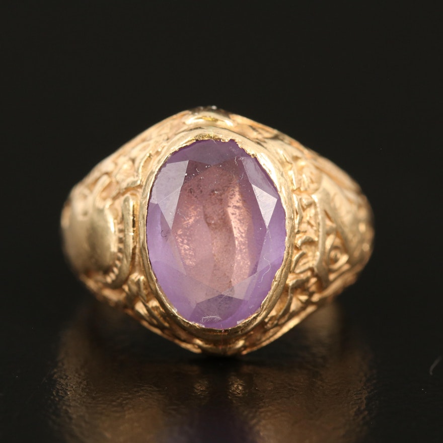 Antique 14K Color Change Sapphire Ring