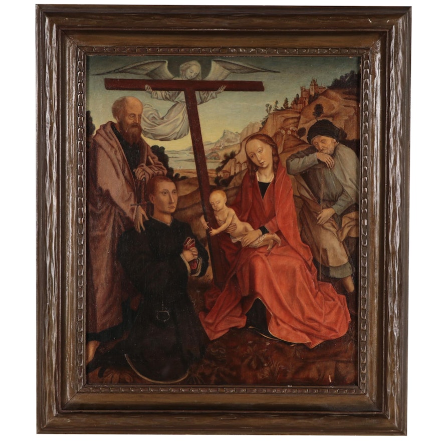 Ecclesiastical Oil Painting after Rogier van der Weyden, 20th Century