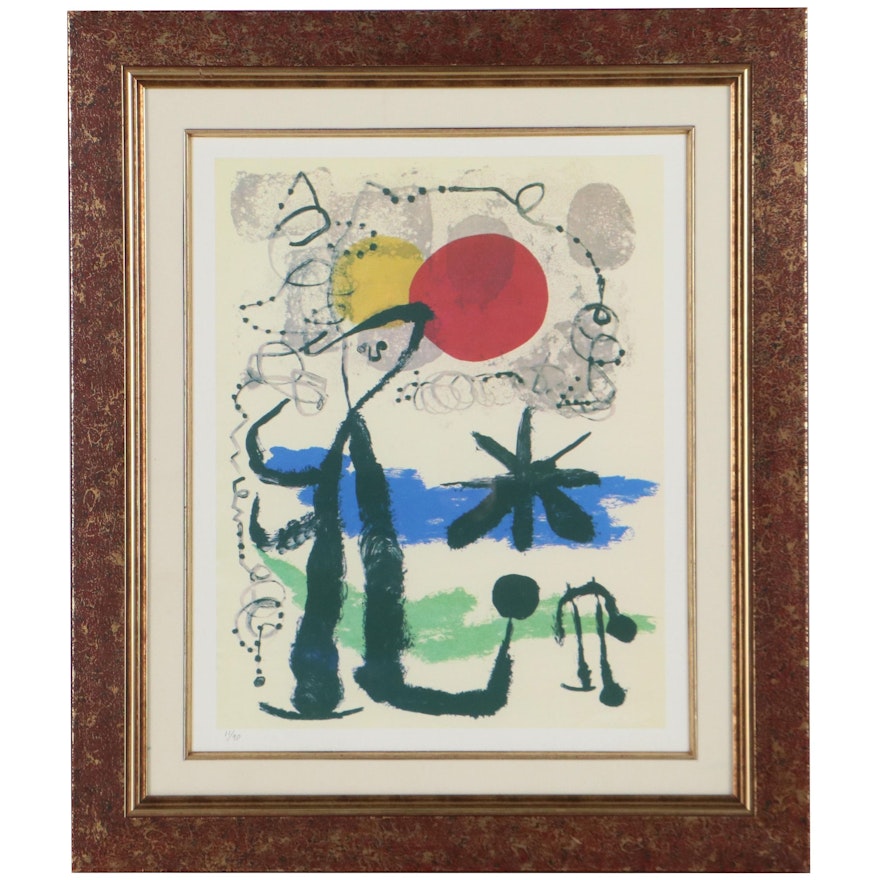 Abstract Giclée After Joan Miró "Le Voyageur Triste," 21st Century