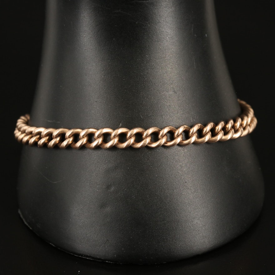 Vintage 14K Curb Chain Bracelet