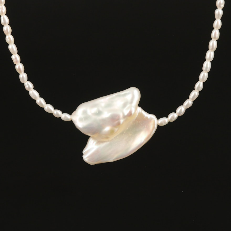Baroque Pearl Necklace with 18K Findings