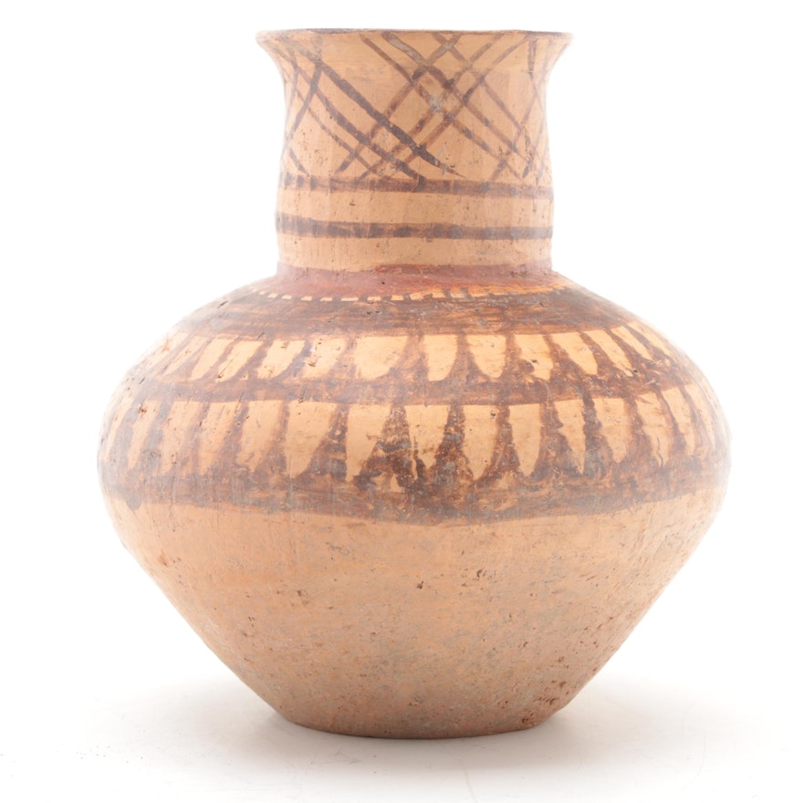 Neolithic Terracotta Jar With Geometric Design