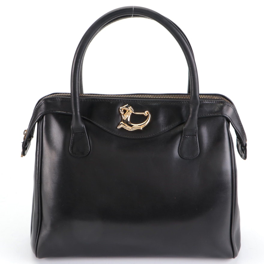 Roberta di Camerino Black Leather Handbag