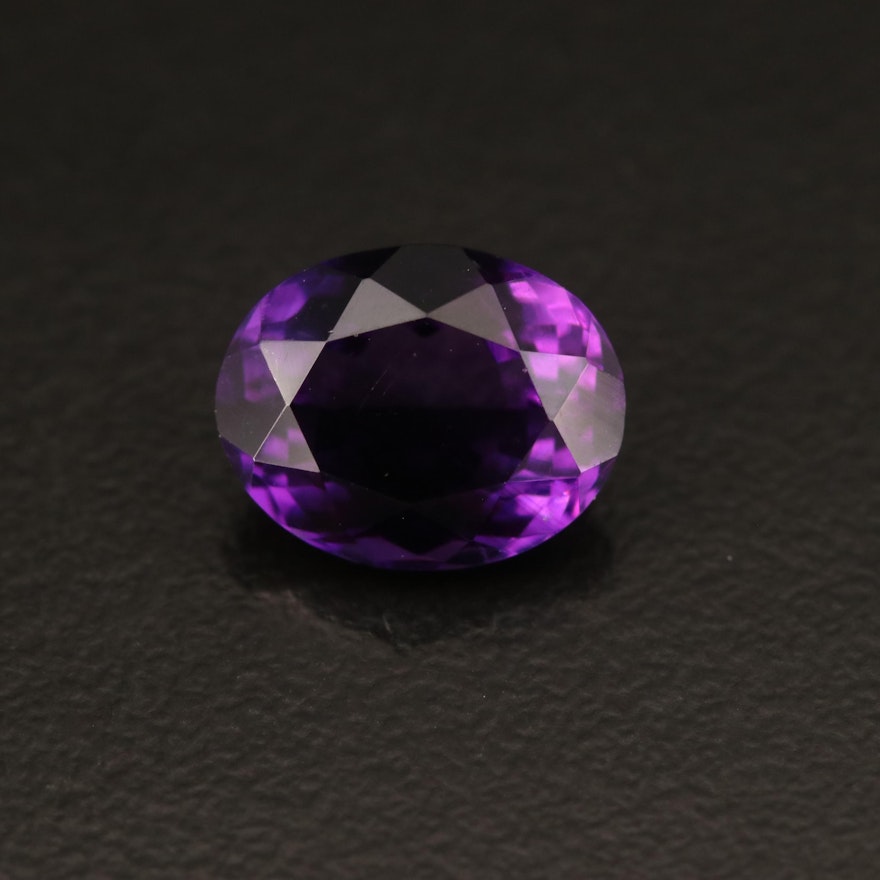 Loose 2.51 CT Oval Faceted Amethyst