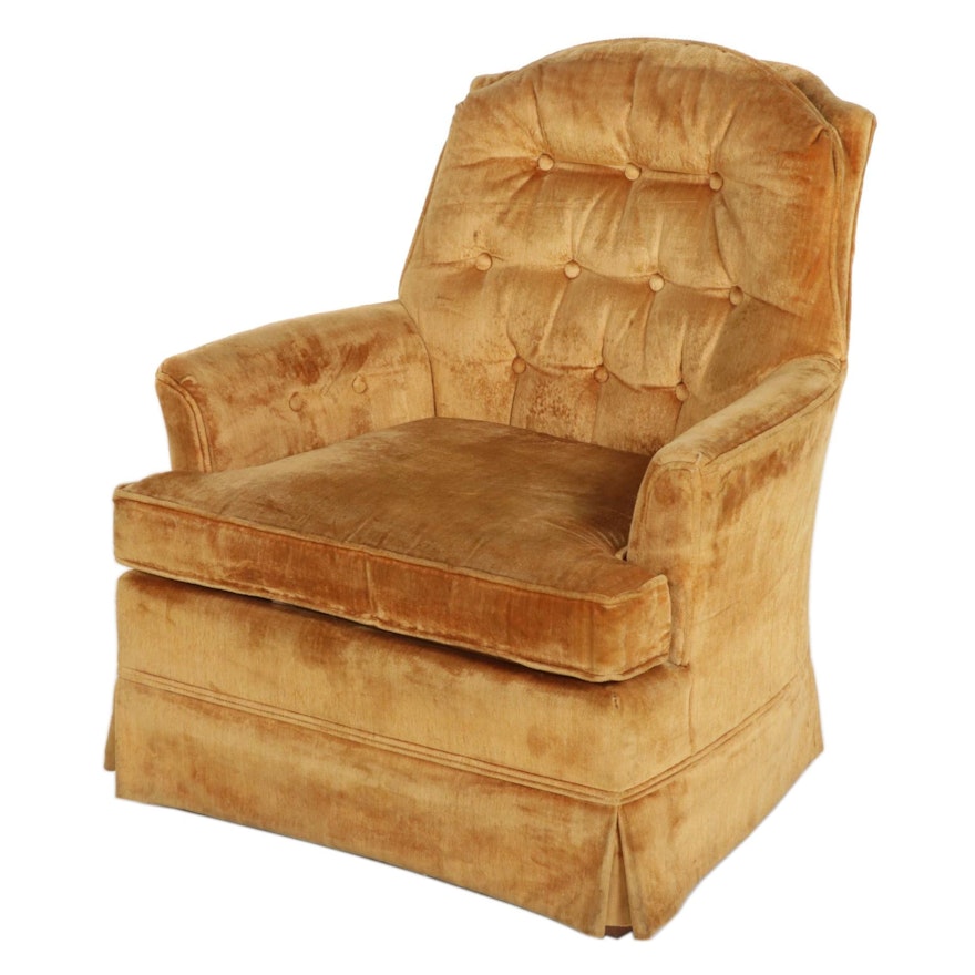 Broyhill Brushed Velvet Club Chair, Mid to Late 20th Century