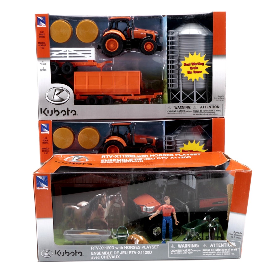 Unopened Kubota Toy Farm Equipment by New-Ray