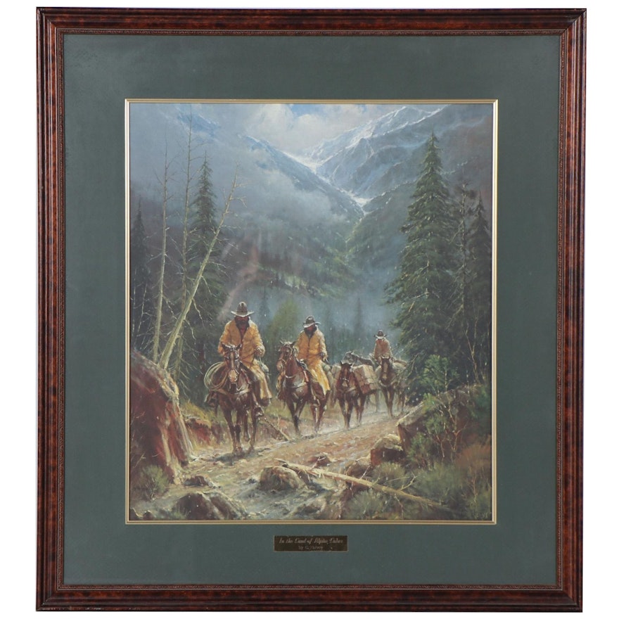 Gerald Harvey Jones Offset Lithograph "In the Land of Alpine Lakes"