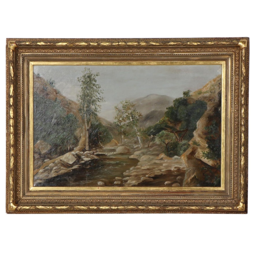 Angelica Schuyler Patterson Landscape Oil Painting, 1891