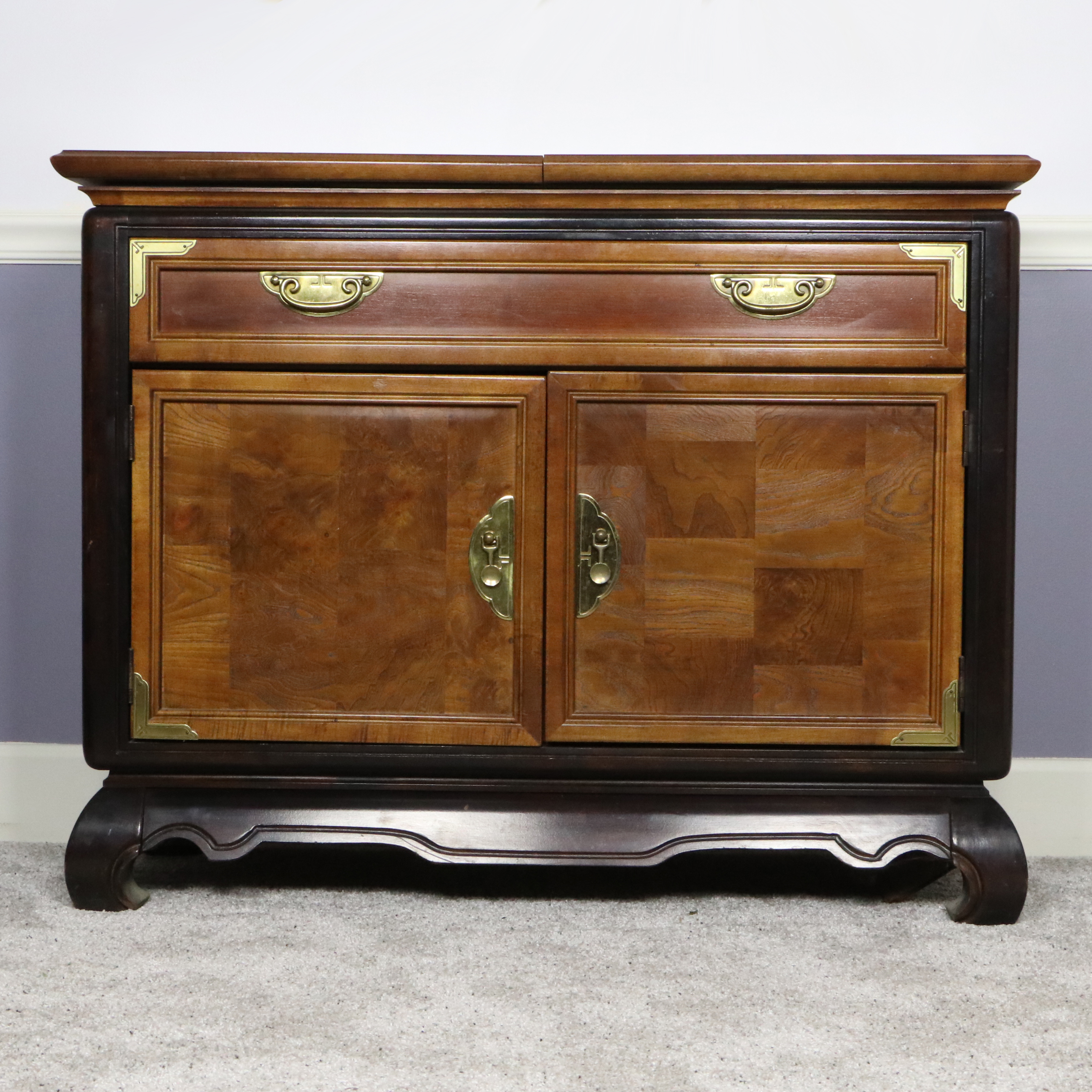 Broyhill Premier Collection "Ming Dynasty" Burl Wood Server EBTH