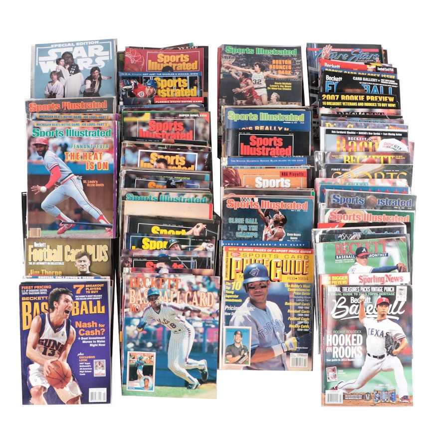 MLB, NFL, NBA, NASCAR, NHL "Beckett" Magazines, "Sports Illustrated", "Legends"